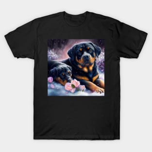 Rottweilers Loves Snow T-Shirt